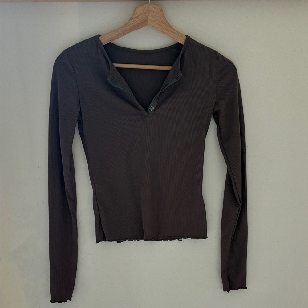Women's Long Sleeve Ribbed Top